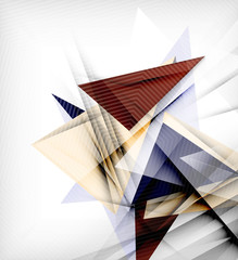 Color triangles, unusual abstract background