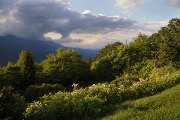 A Scenic view of the Blue Ridge Mountains.