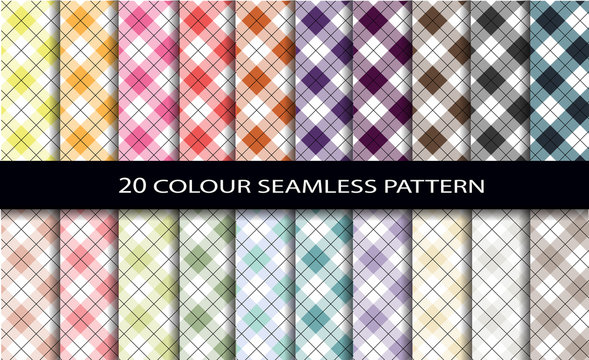 20 color seamless patterns
