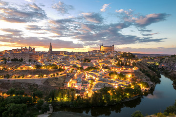 Toledo cityscape Spain - obrazy, fototapety, plakaty