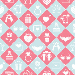 Love Icons Seamless Pattern
