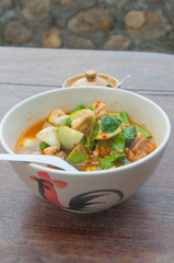 Thai spicy curry-vegetarian food