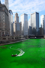 Naklejka premium chicago green river