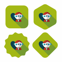 wedding groom flat icon with long shadow,eps10