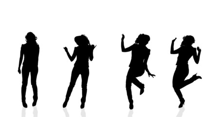 Vector silhouette of a woman.
