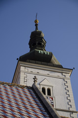 famous zagreb church tower