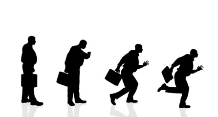 Vector silhouette  of businessman.