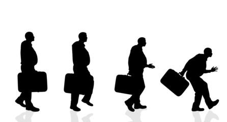 Vector silhouette  of man.