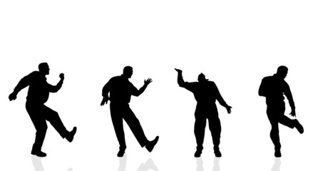 Obraz premium Vector silhouette of man.