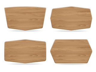 Shapes wooden sign boards