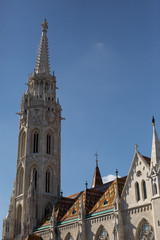 Fototapeta na wymiar Matthias church tower, Budapest