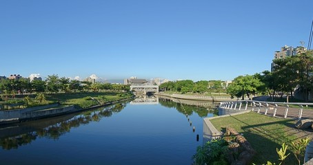 Fototapeta na wymiar The Love River Park in Taiwan