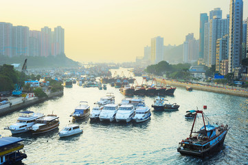 Aberdeen district in Hong Kong