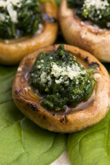 mushrooms stuffed with spinach