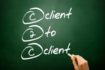 Client To Client (c2c), business concept acronym