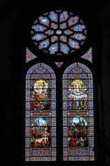 Vitrail de l'église sacré coeur, Douarnenez, Bretagne, Finistère