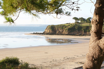 Panorama de la plage du Ris, Douarnenez, Finistère, Bretagne