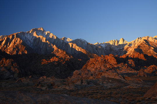 morning at california sierra mountain