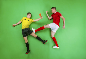 Football player and referee