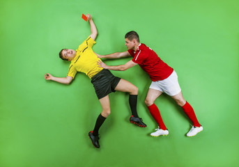 Football player and referee