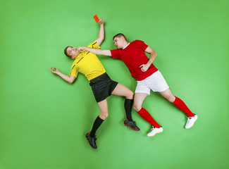Football player and referee