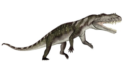 Fototapeta premium Prestosuchus dinosaur roaring - 3D render