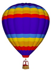 Naklejka premium Hot air balloon - 3D render