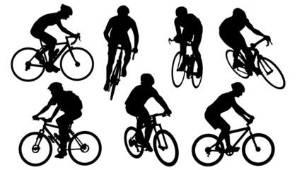 Obraz premium sylwetki rowerów