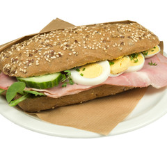 Ciabatta bread pork.