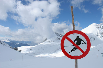 Closed ski piste