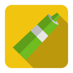 icon of paint in tubes flat design