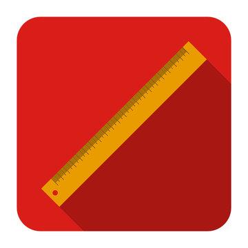 icon of ruler in flat design