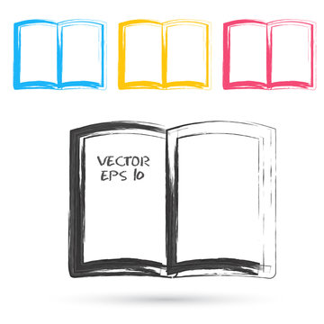 Vector sketch style of book icons.