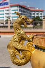 Dragon decoration on censer
