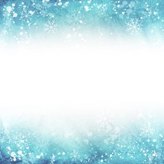 winter illustration. frame with snowflakes.  Vector - obrazy, fototapety, plakaty