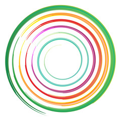 watercolor circles , rainbow, vector illustration