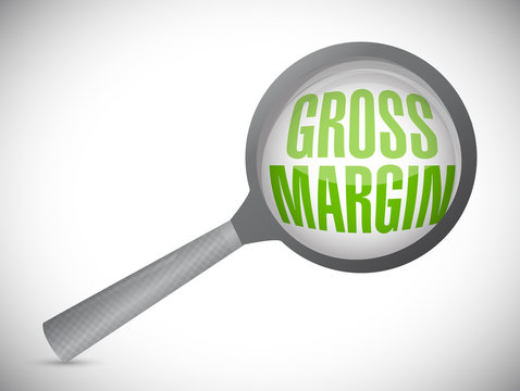 Gross Margin Magnify Search Illustration Design