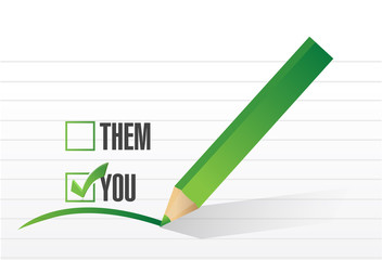 you check list selection illustration