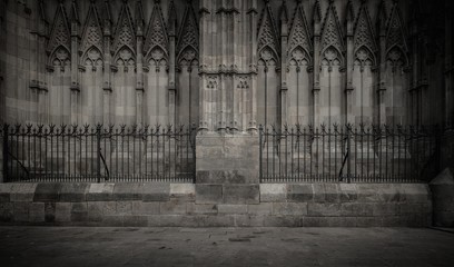 Old cathedral architecture details