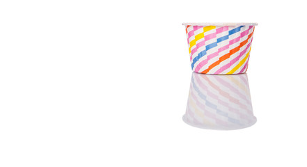 Cupcake paper baking cups over white background 