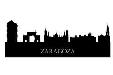 Fototapeta premium Zaragoza background in editable vector file