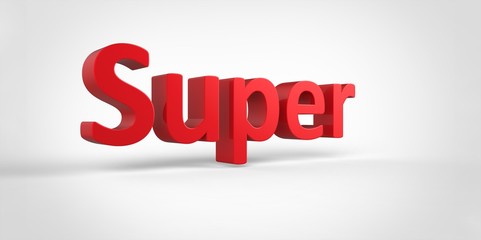 Super 3D text Illustration