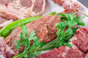 Raw Meat, Beaf, Meatball, Cutlet, Chop, Beyti