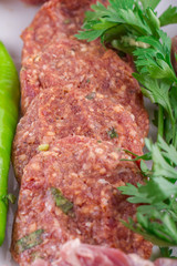 Raw Meat, Meatball , Burger