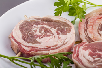 Turkish Traditional Raw Kebab Beyti Steak Beef