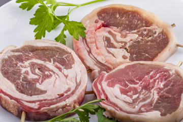 Turkish Traditional Raw Kebab Beyti Steak Beef