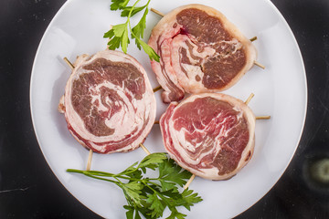 Turkish Traditional Raw Kebab Beyti Steak Beef