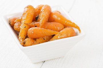 Roasted Carrots - Honey roasted baby carrots.