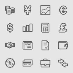Finance web icons set