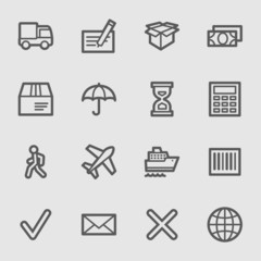 Delivery web icons set